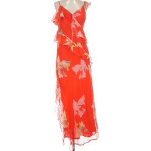 Floral Red Dress